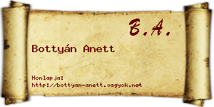 Bottyán Anett névjegykártya