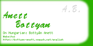 anett bottyan business card